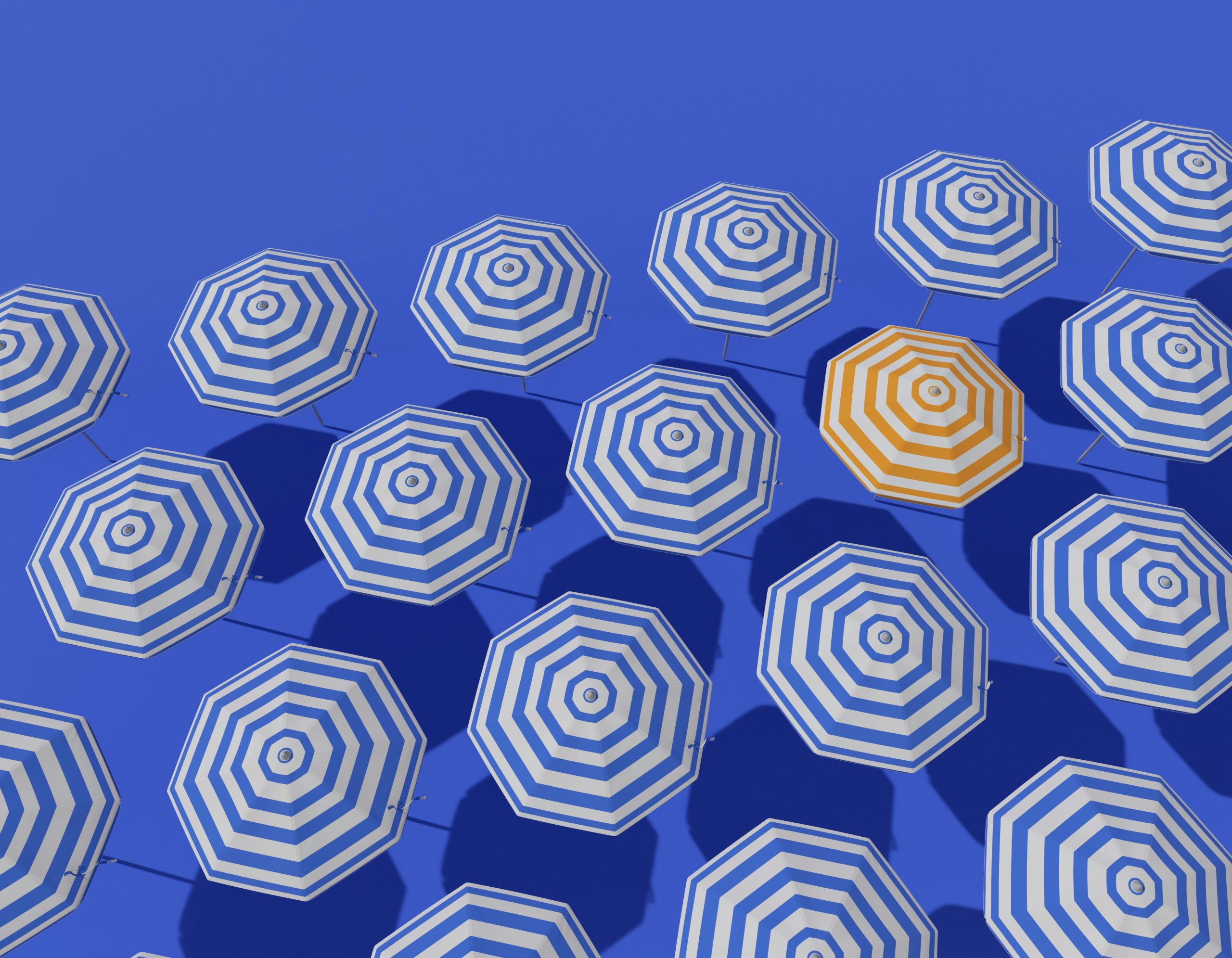 Striped umbrellas representing standout privacy and AI governance candidates